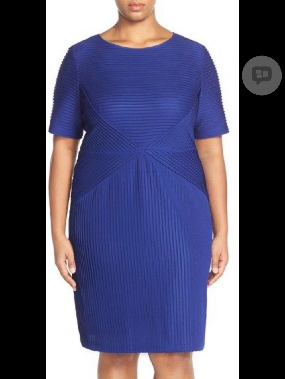 Tahari pintuck pleat sheath dress